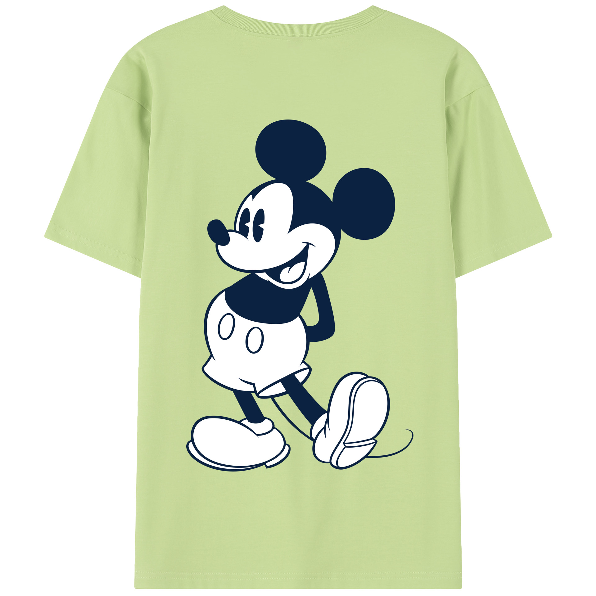 （画像用） ミッキーマウス Mickey Mouse 綿100％半袖Tシャツ（背面プリント）